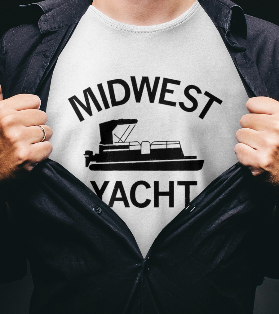 Midwest Yacht Pontoon Boat Vintage T-Shirt