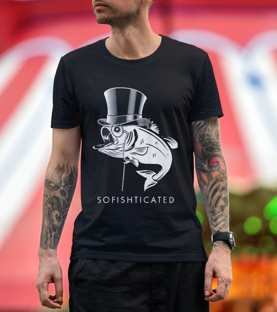Sofishticated Fish in Top Hat and Monocle T-Shirt