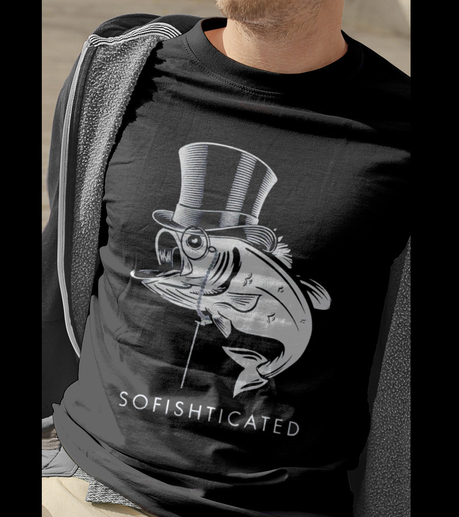 Sofishticated Fish In Top Hat And Monocle T-Shirt