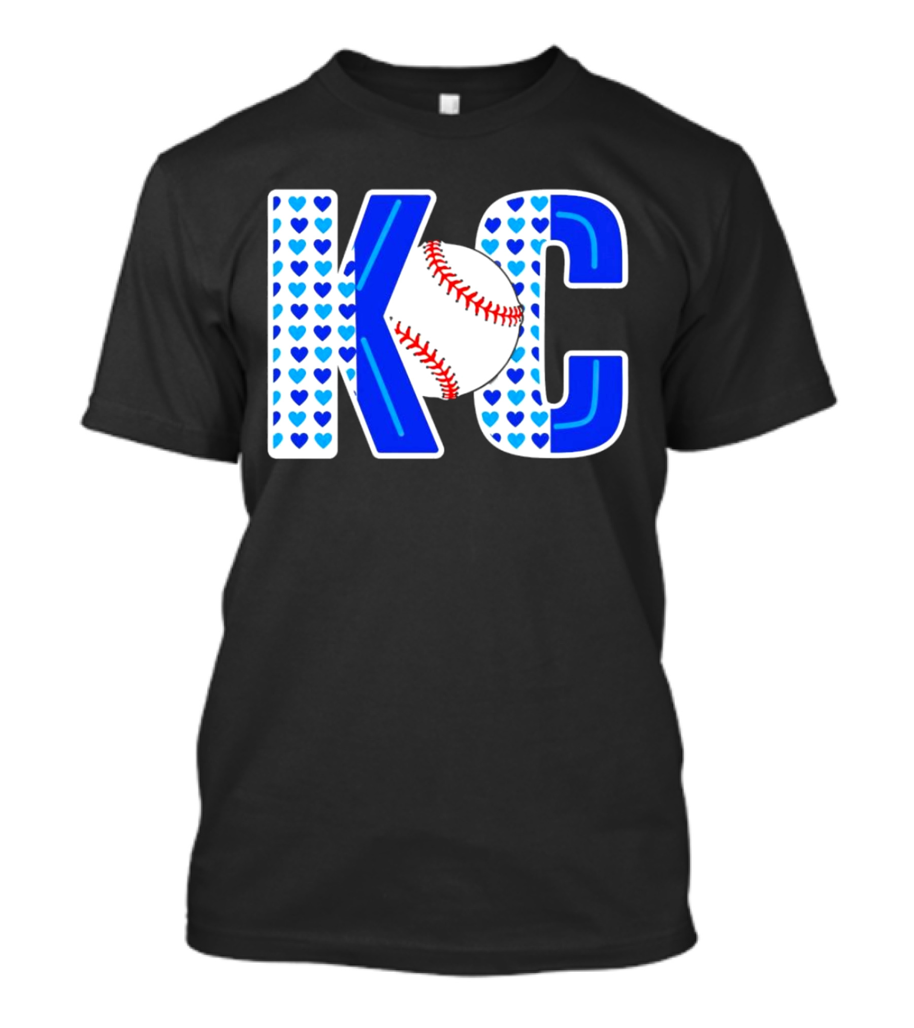 KC Heart Baseball Royals MLB T-Shirt