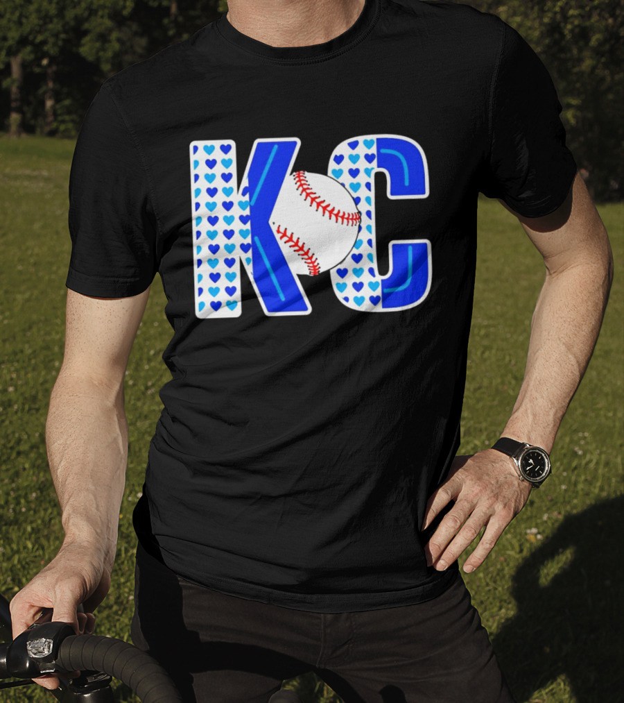 KC Heart Baseball Royals MLB T-Shirt