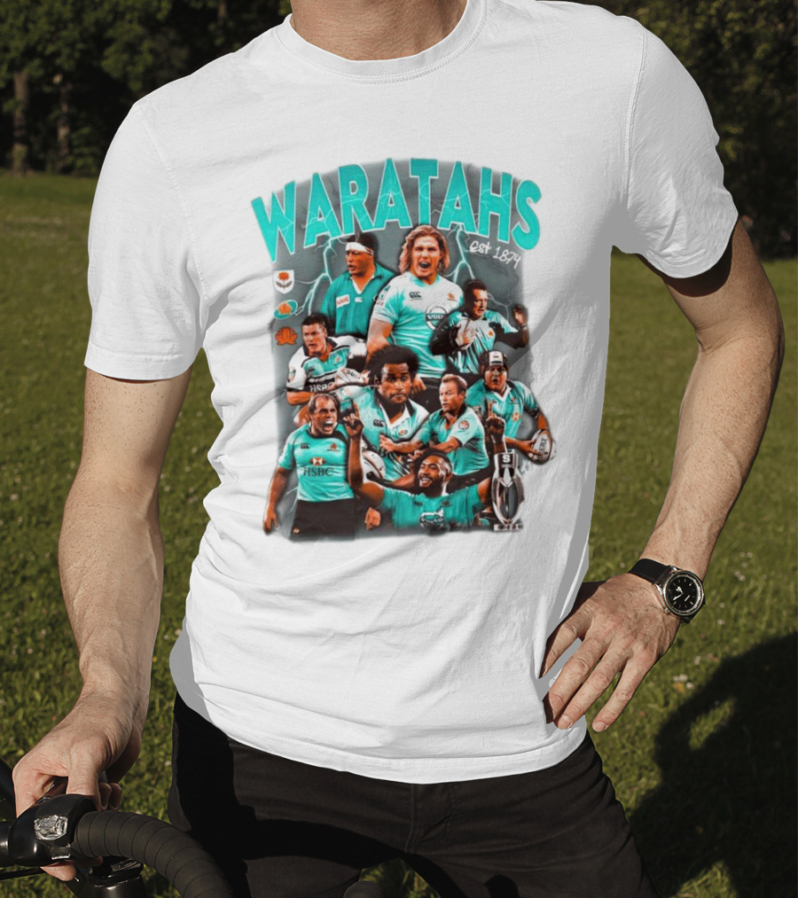 Waratahs Est 1874 Rugby Legends Portrait Featuring HSBC Team Players T-Shirt