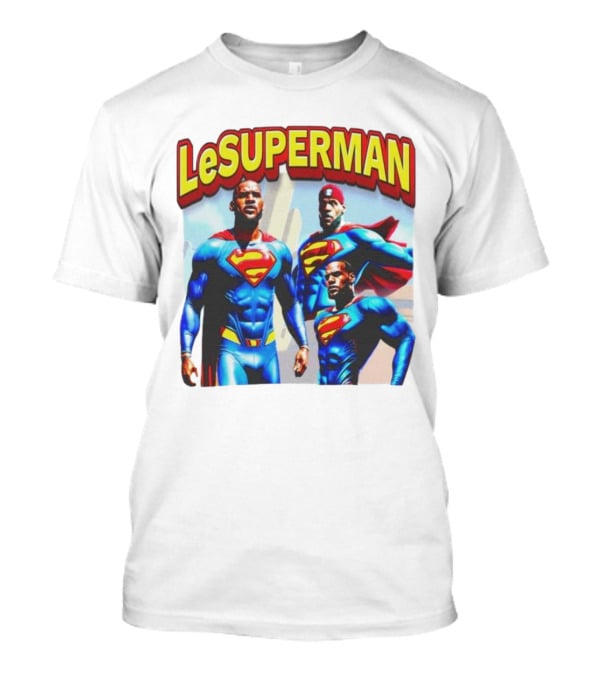 LeSuperman Lebron James Superman Trio Heroic Pose T-Shirt