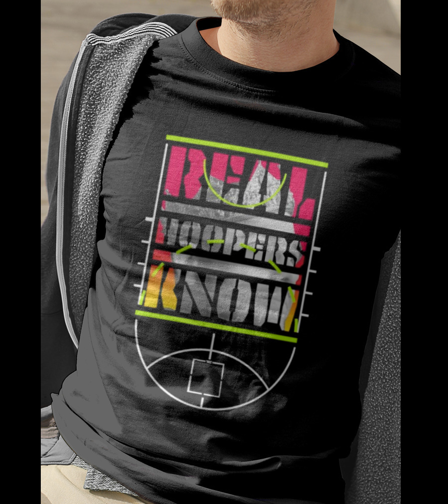 Real Hoopers Know Basketball Court T-Shirt