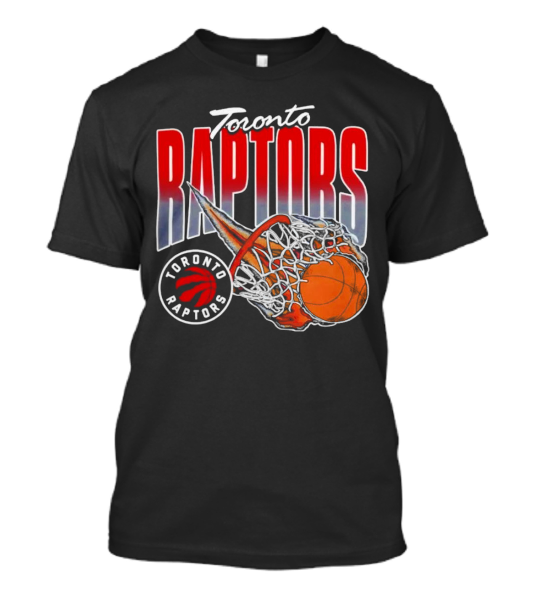 Toronto Raptors Basketball Flaming Net T-Shirt