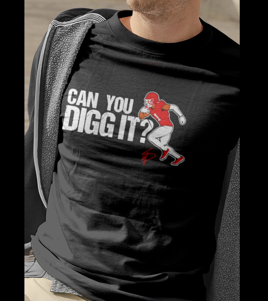 Can You Digg It Houston Football Stefon Diggs Player Running T-Shirt