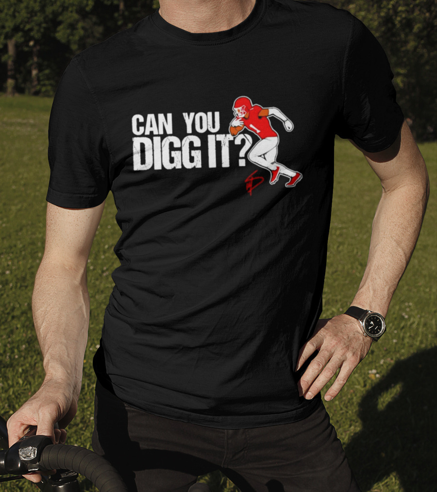 Can You Digg It Houston Football Stefon Diggs Player Running T-Shirt