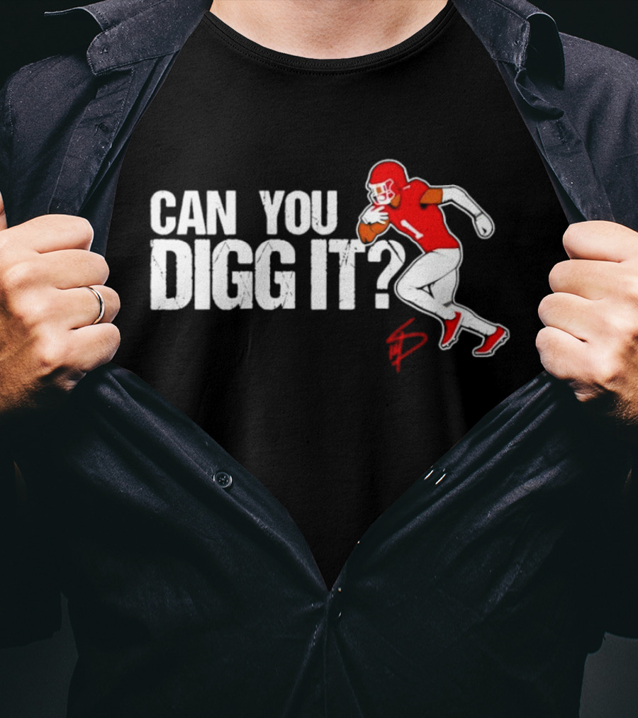 Can You Digg It Houston Football Stefon Diggs Player Running T-Shirt