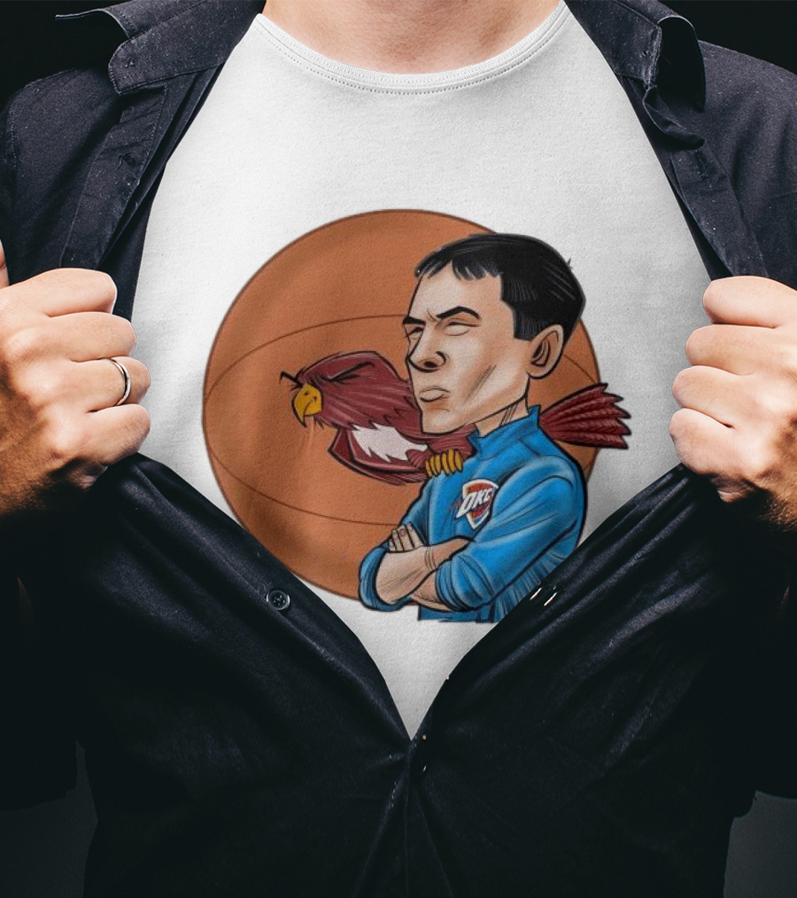 Mark Daigneault OKC Thunder Red-Tailed Hawk Eyes Basketball T-Shirt