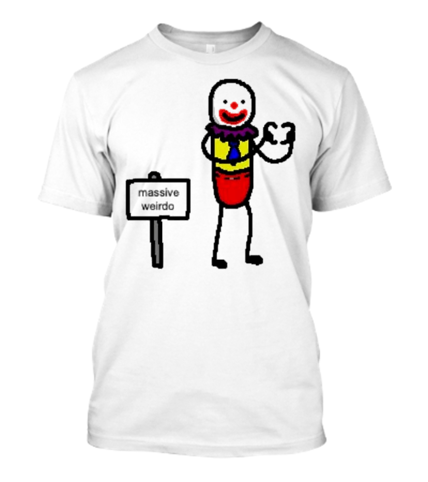 Gregg Doyel Massive Weirdo Clown Drawing T-Shirt