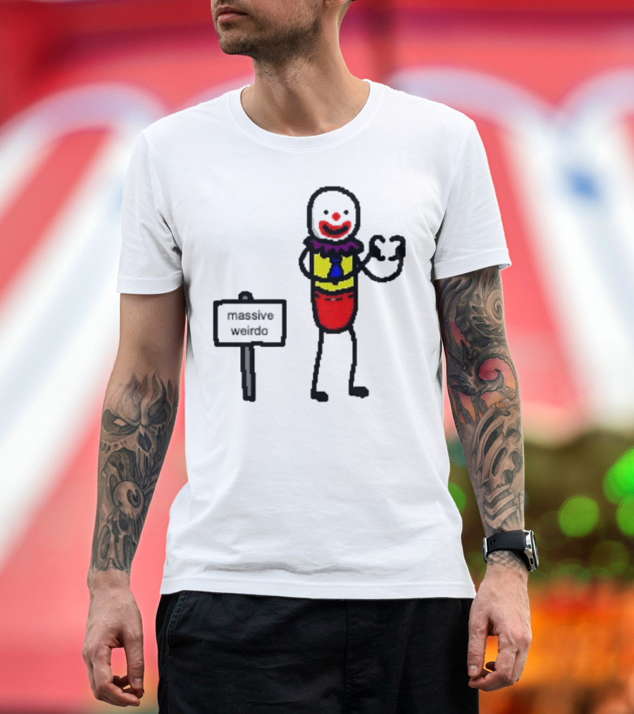Gregg Doyel Massive Weirdo Clown Drawing T-Shirt