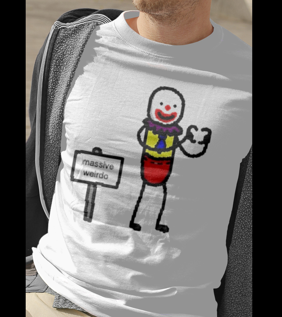 Gregg Doyel Massive Weirdo Clown Drawing T-Shirt