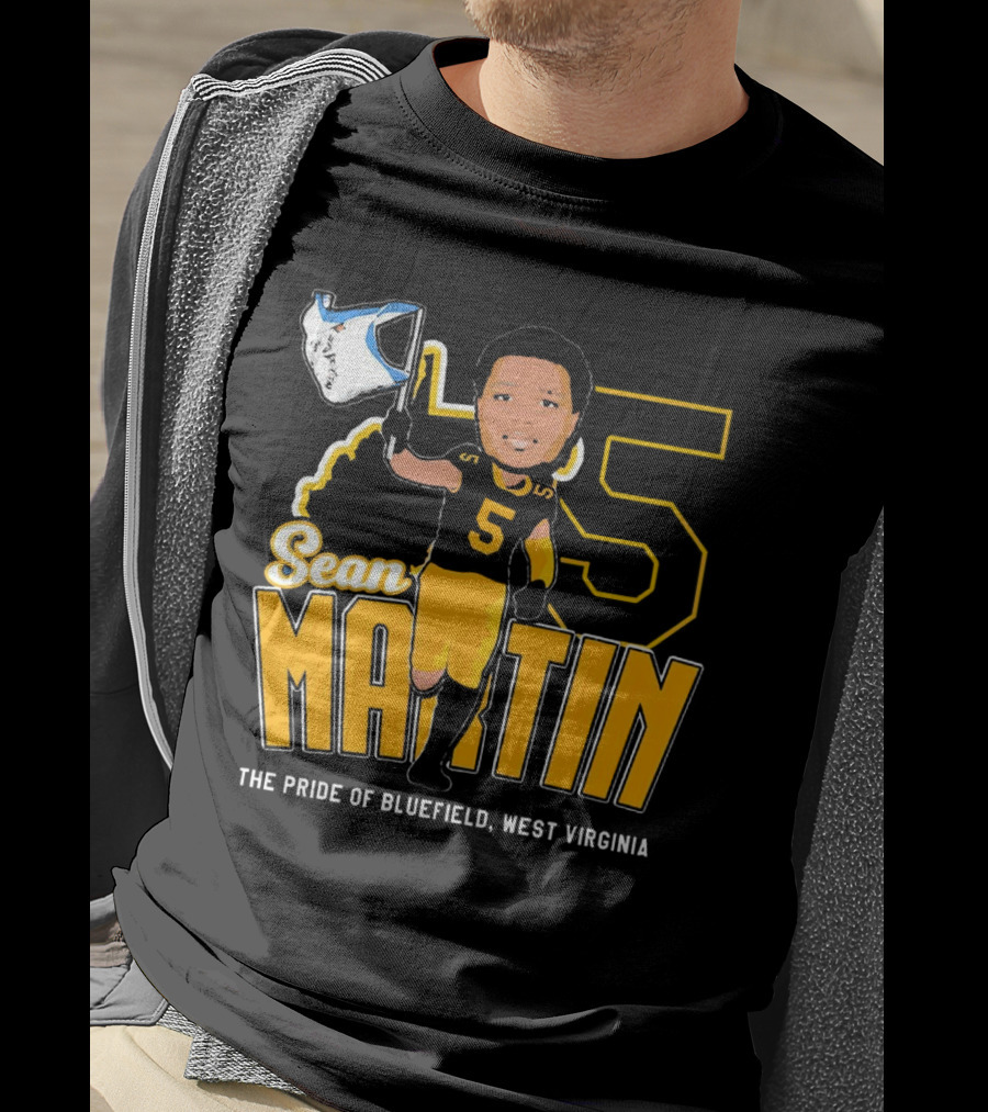 Sean Martin Number 5 The Pride Of Bluefield West Virginia Mountaineers Football T-Shirt