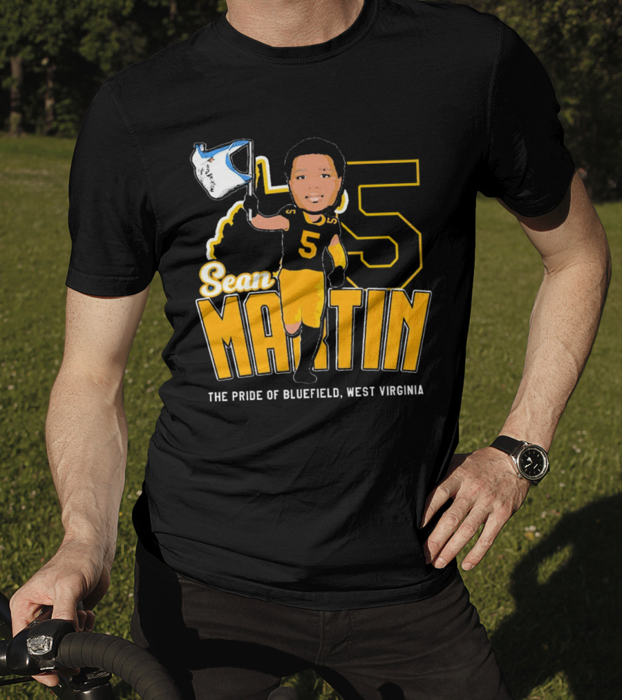 Sean Martin Number 5 The Pride Of Bluefield West Virginia Mountaineers Football T-Shirt
