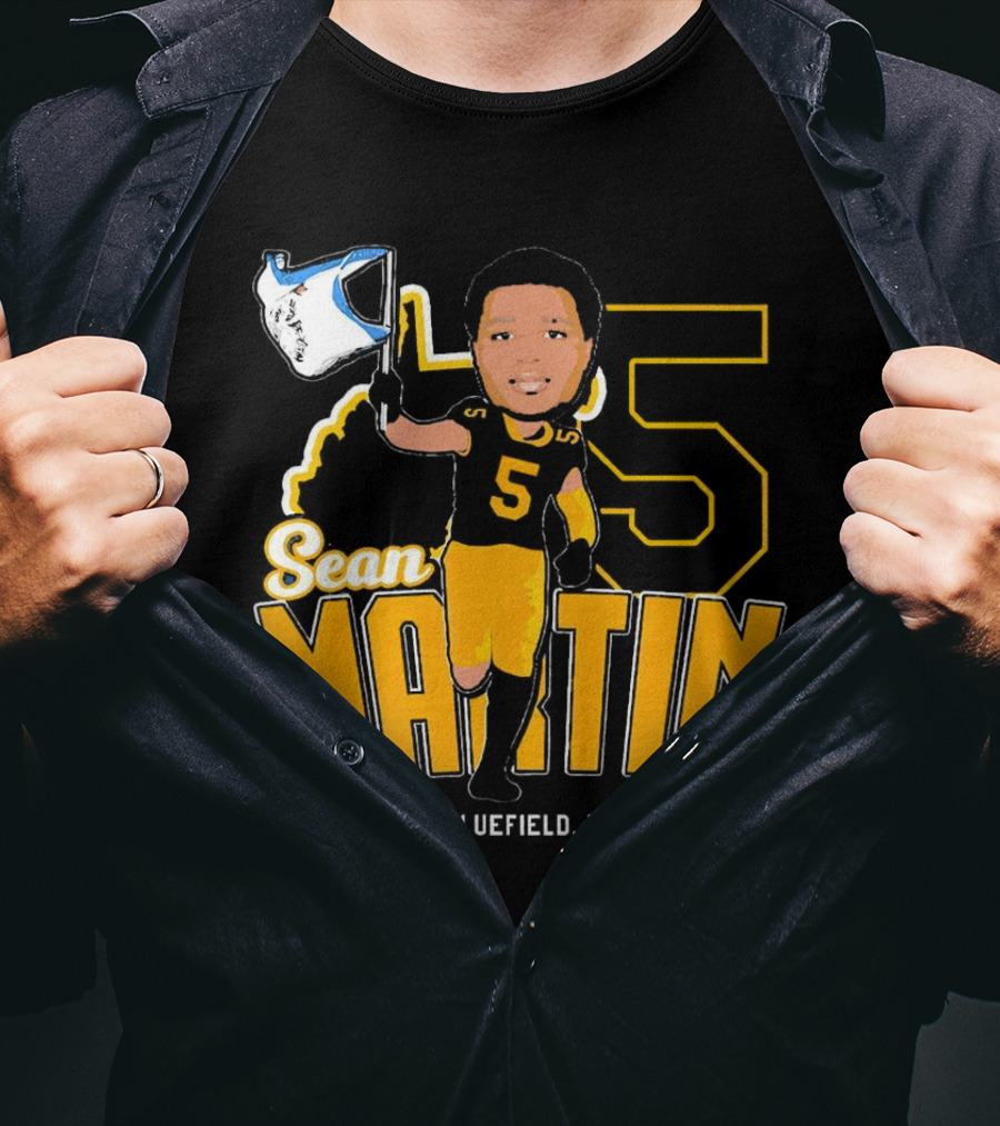 Sean Martin Number 5 The Pride Of Bluefield West Virginia Mountaineers Football T-Shirt