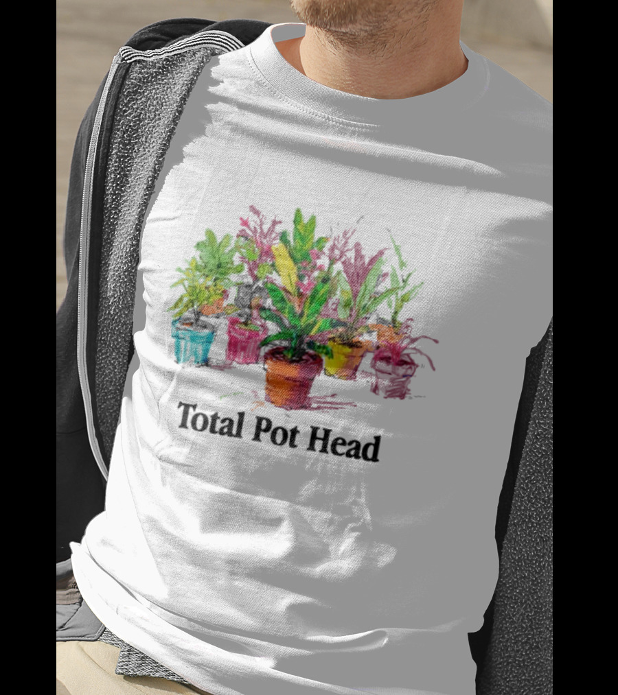 Total Pot Head Colorful Potted Plants T-Shirt