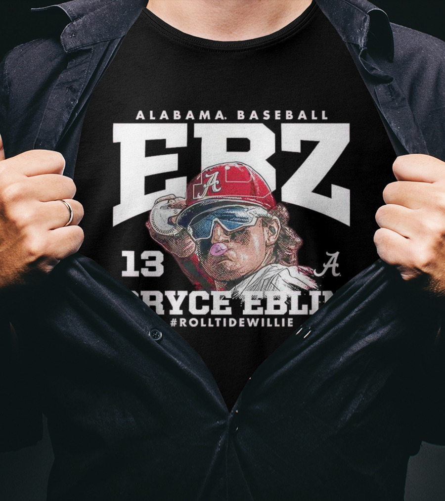Alabama Baseball Bryce Eblin ERZ 13 #RollTideWillie T-Shirt
