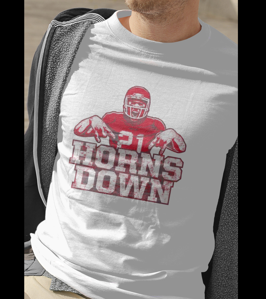 21 Horns Down Arkansas Razorbacks Football T-Shirt