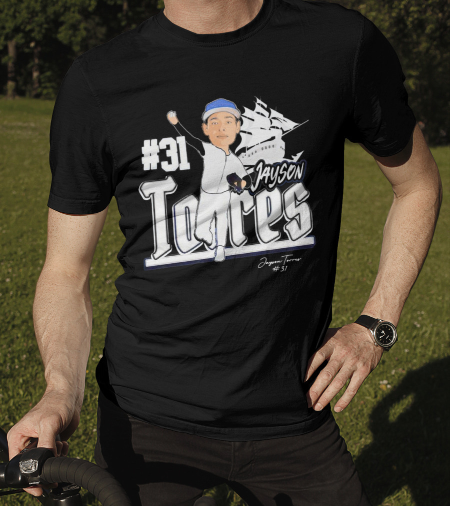 Jayson Torres #31 Seton Hall Pirates Baseball Signature T-Shirt