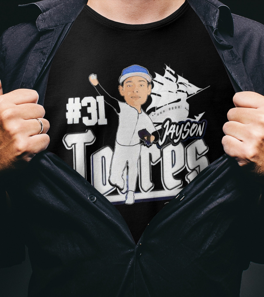 Jayson Torres #31 Seton Hall Pirates Baseball Signature T-Shirt
