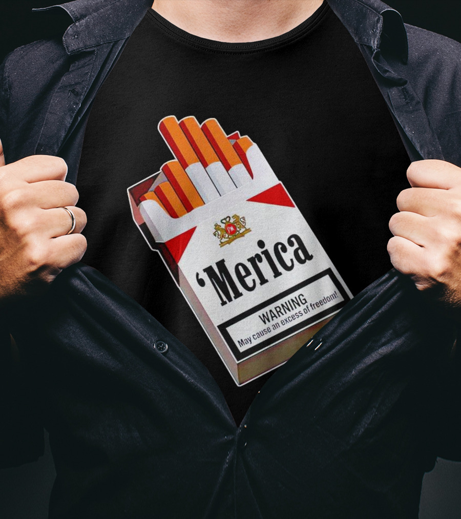 Merica Marlboro Warning Excess Of Freedom T-Shirt