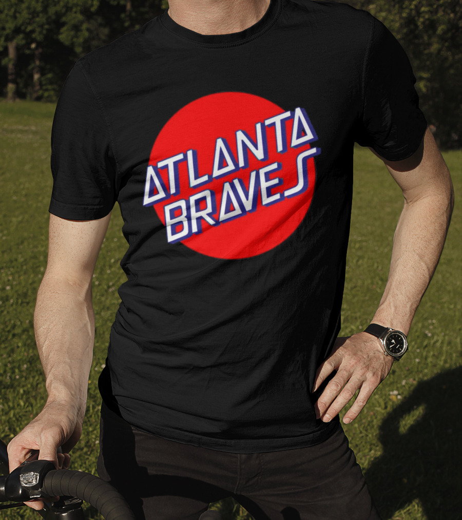 Matt Olson Santa Cruz Skateboards Atlanta Braves Logo Red Circle T-Shirt