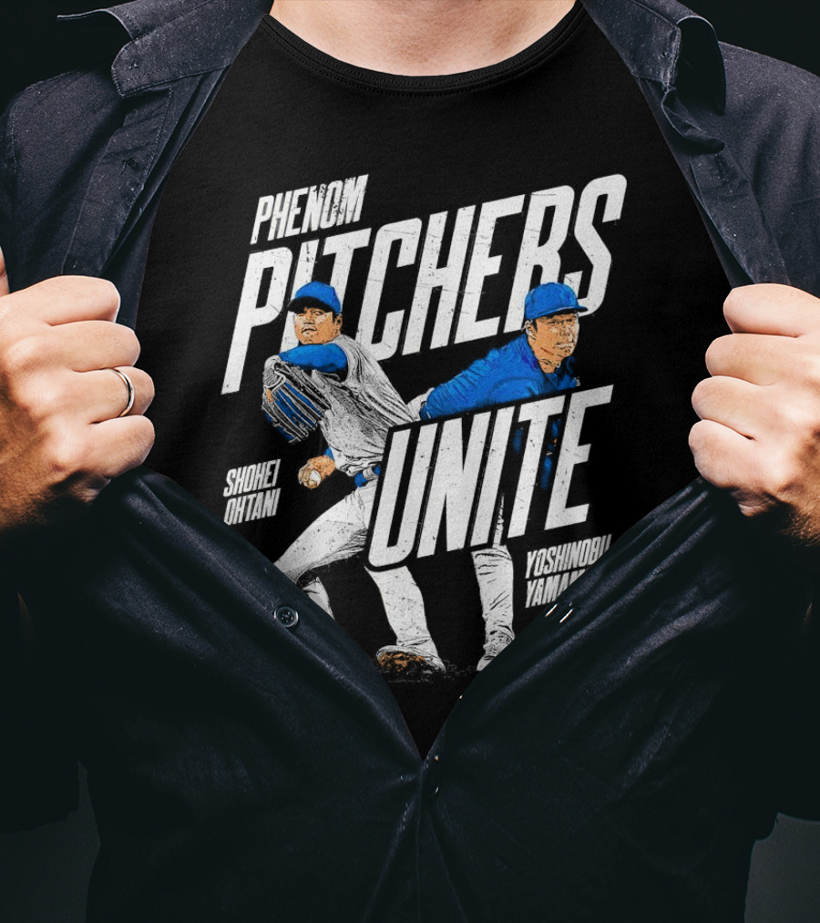 Phenom Pitchers Unite Shohei Ohtani Yoshinobu Yamamoto Baseball Duo T-Shirt