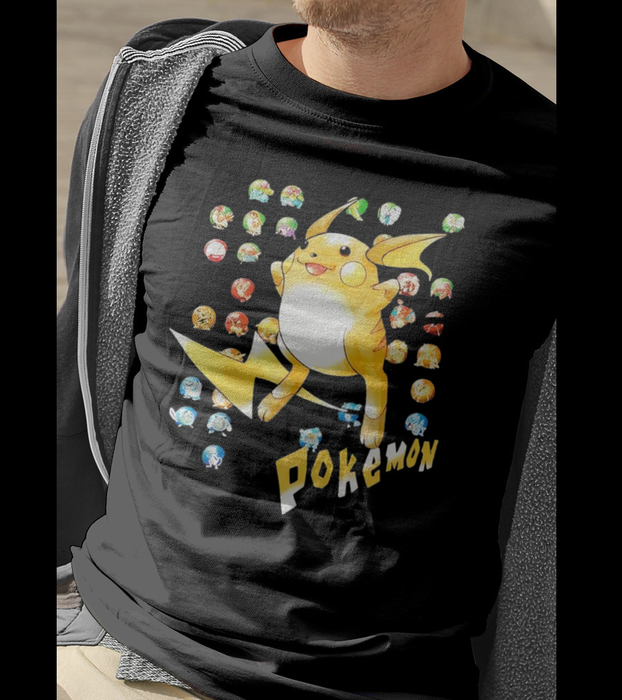 Pokemon Pikachu And Classic Characters Collection T-Shirt