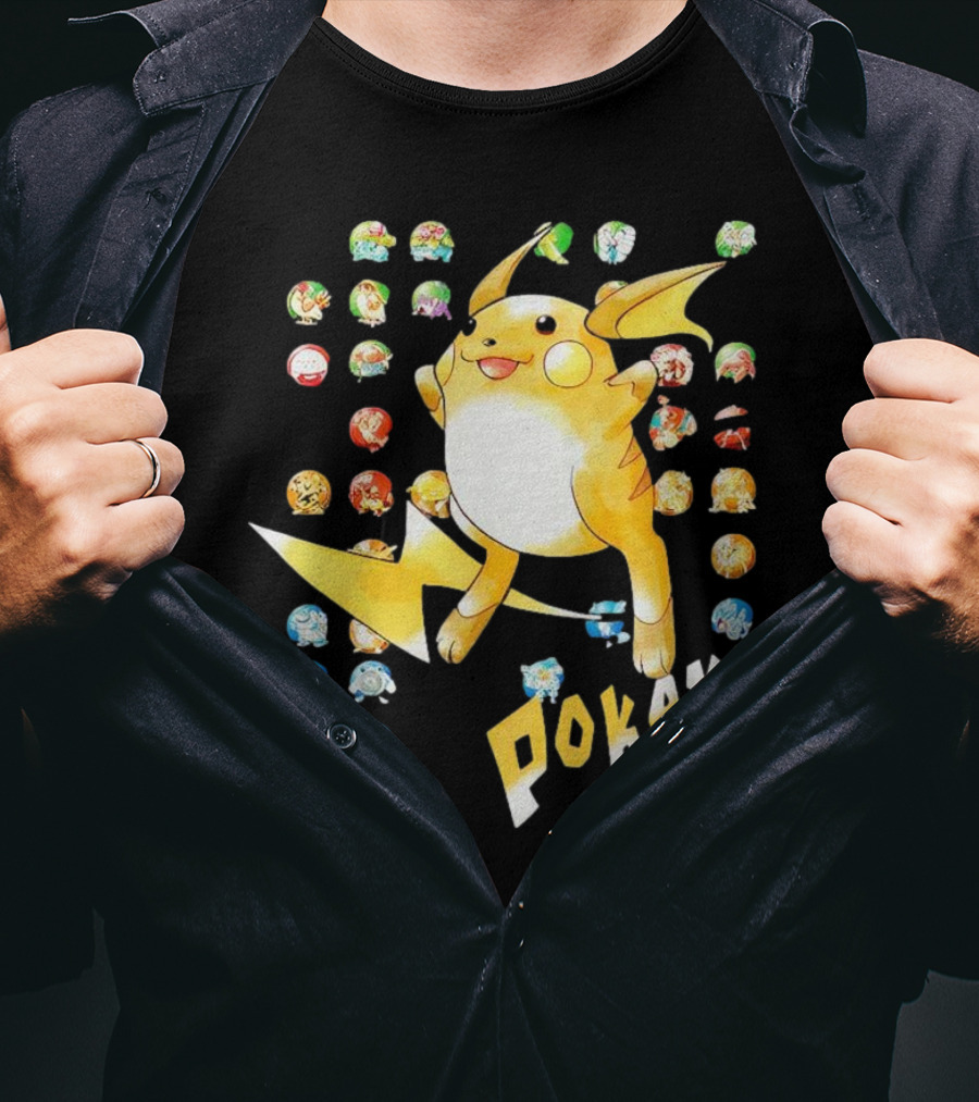 Pokemon Pikachu And Classic Characters Collection T-Shirt