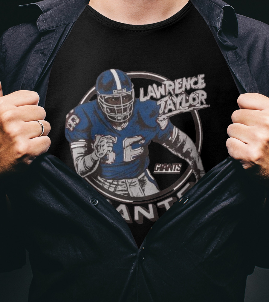 New York Giants Lawrence Taylor Giants Circle T-Shirt