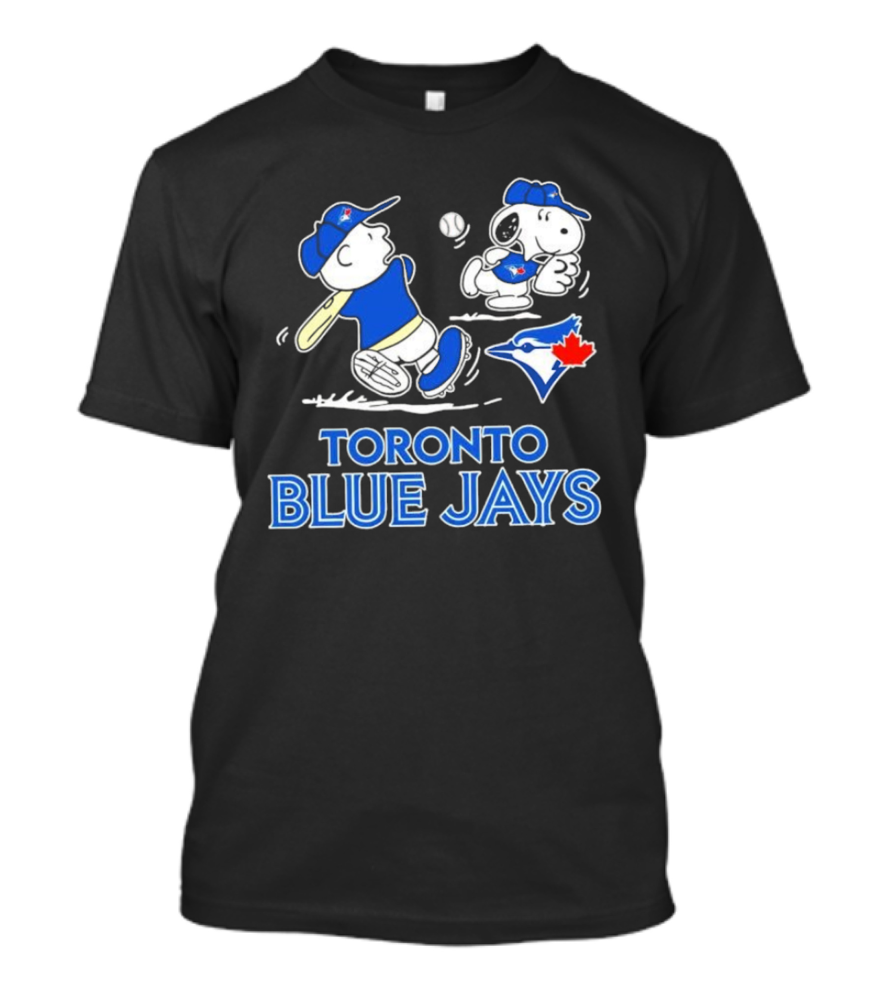 Toronto Blue Jays Charlie Brown Snoopy Baseball Peanuts MLB Collaboration T-Shirt