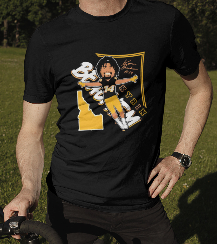 Kyrin Beachem #14 Idaho Vandals Football Kyrin Signature T-Shirt