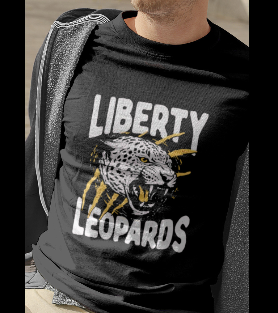 LIBERTY LEOPARDS Fierce Leopards Head With Claw Marks T-Shirt