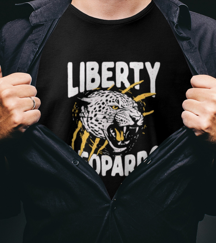 LIBERTY LEOPARDS Fierce Leopards Head With Claw Marks T-Shirt
