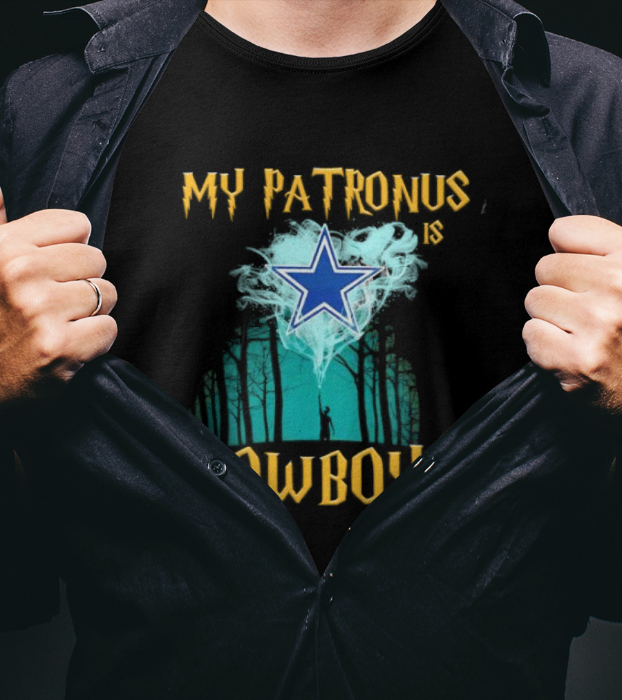 My Patronus Is Dallas Cowboys Star With Deer In Forest Scene T-Shirt