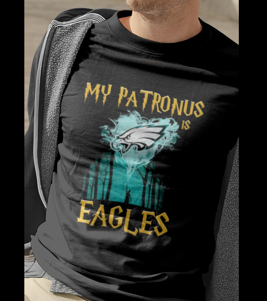 My Patronus Is Philadelphia Eagles Forest Scene Football Fan Magic Charm T-Shirt