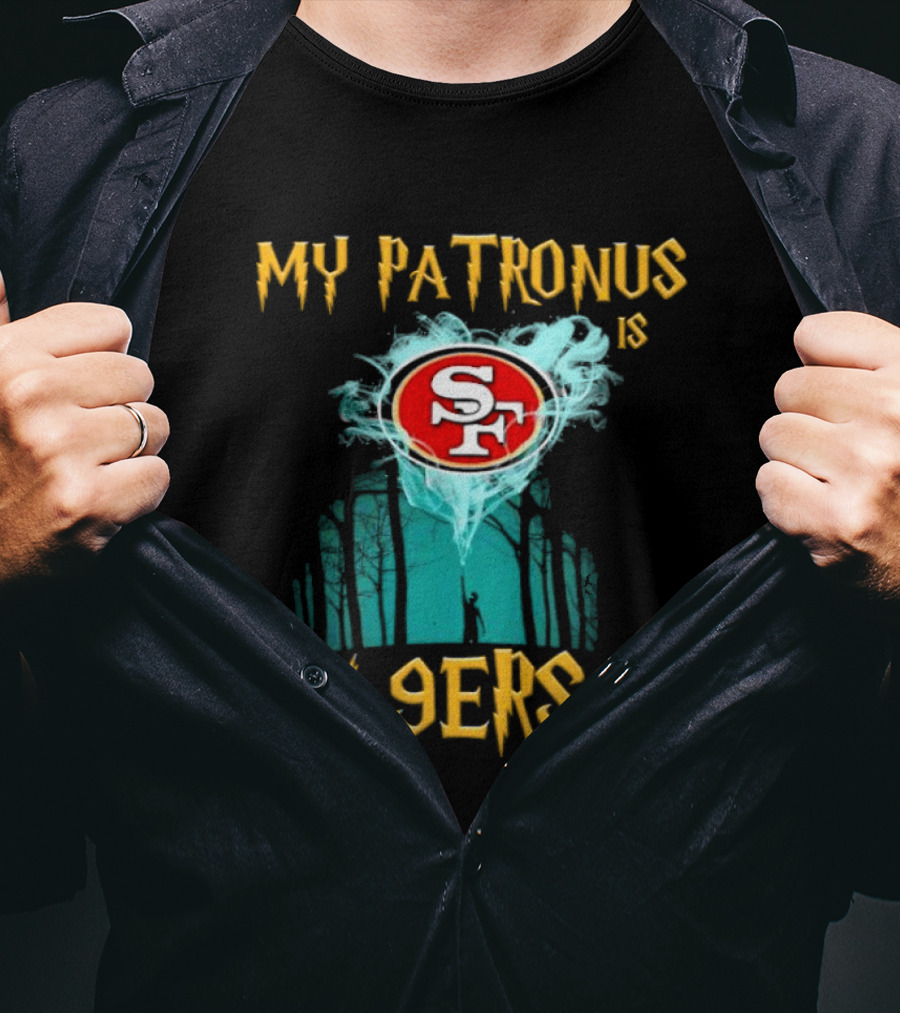 My Patronus Is San Francisco 49ers SF Logo With Forest Scene T-Shirt