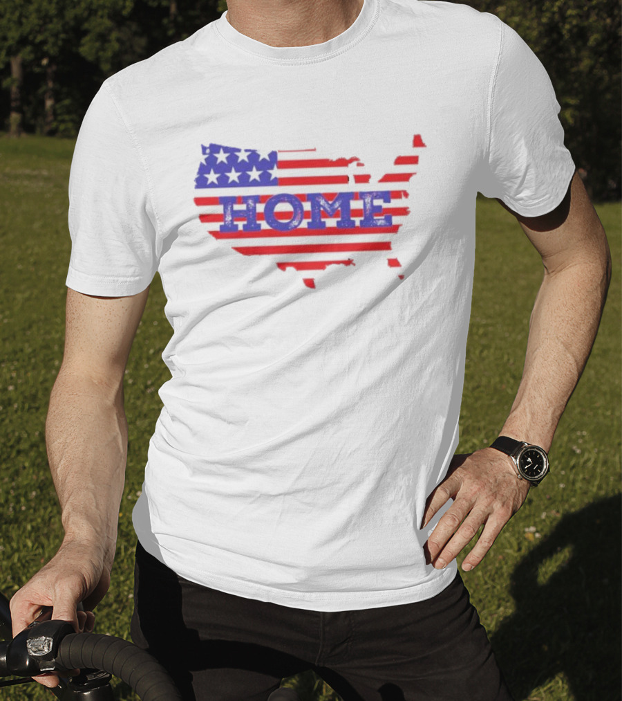 USA Map Flag Home T-Shirt