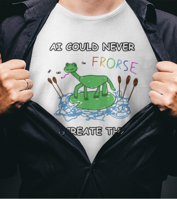AI Could Never Frorse Recreate This Frorse With Paddles And Blue Scribbles T-Shirt