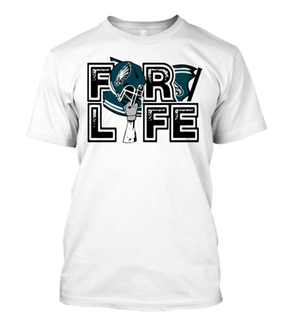 Philadelphia Eagles Helmet Wings For Life NFL T-Shirt