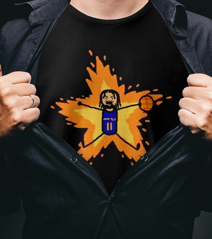 Supernova Jalen Brunson Basketball Starburst Explosion T-Shirt