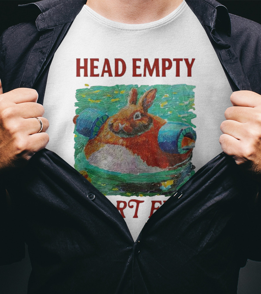 Head Empty Heart Full Bunny Floaties Pool Rubber Duck T-Shirt