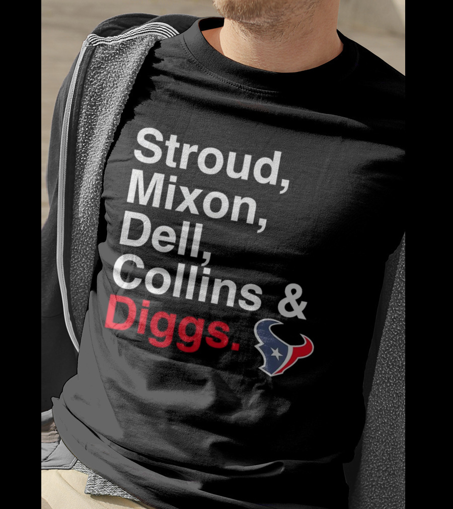 Houston Texans Stroud Mixon Dell Collins Diggs T-Shirt