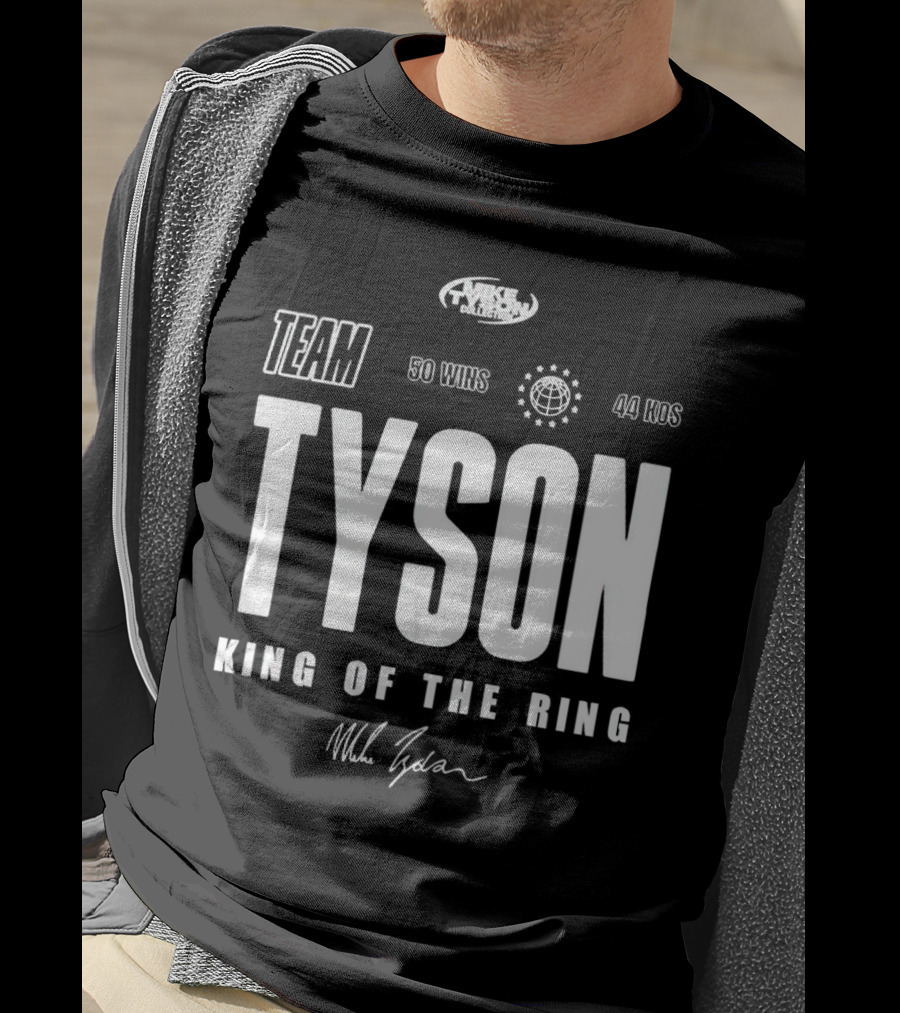 Mike Tyson Collection Team Tyson 50 Wins 44 KOs King Of The Ring T-Shirt