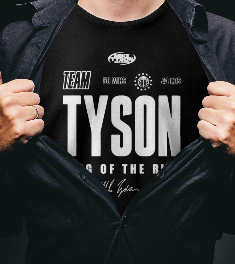 Mike Tyson Collection Team Tyson 50 Wins 44 KOs King Of The Ring T-Shirt