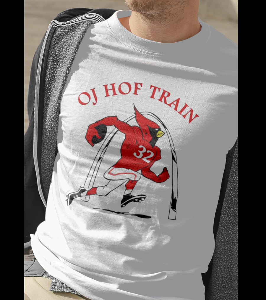 OJ HOF Train Arizona Cardinals 32 Football Rugged Bird T-Shirt