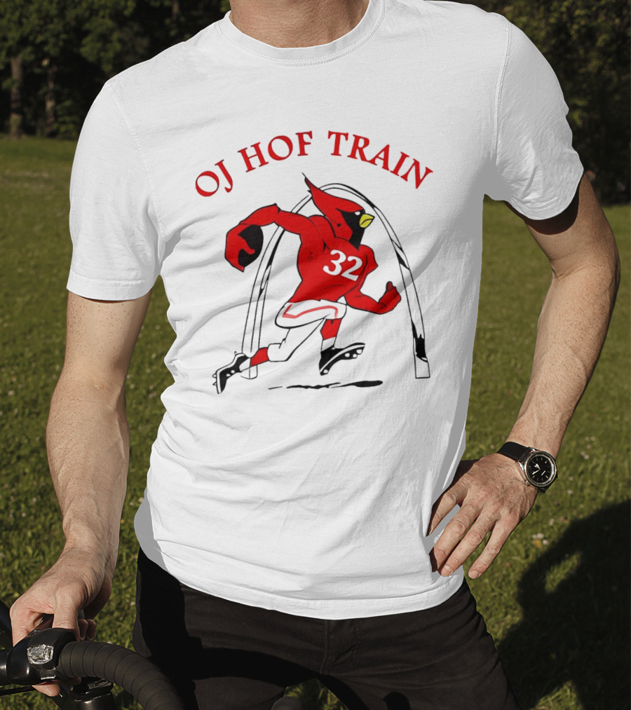 OJ HOF Train Arizona Cardinals 32 Football Rugged Bird T-Shirt