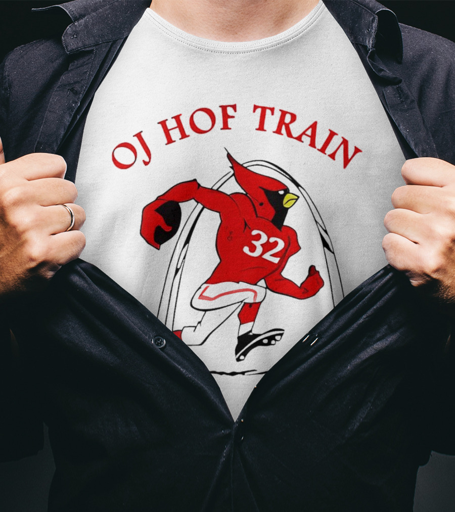 OJ HOF Train Arizona Cardinals 32 Football Rugged Bird T-Shirt