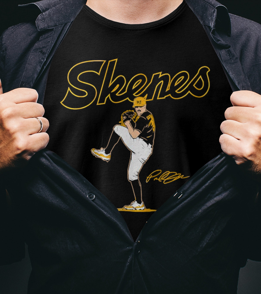 Skenes Paul Pittsburgh PIT Ace Pose Signature T-Shirt