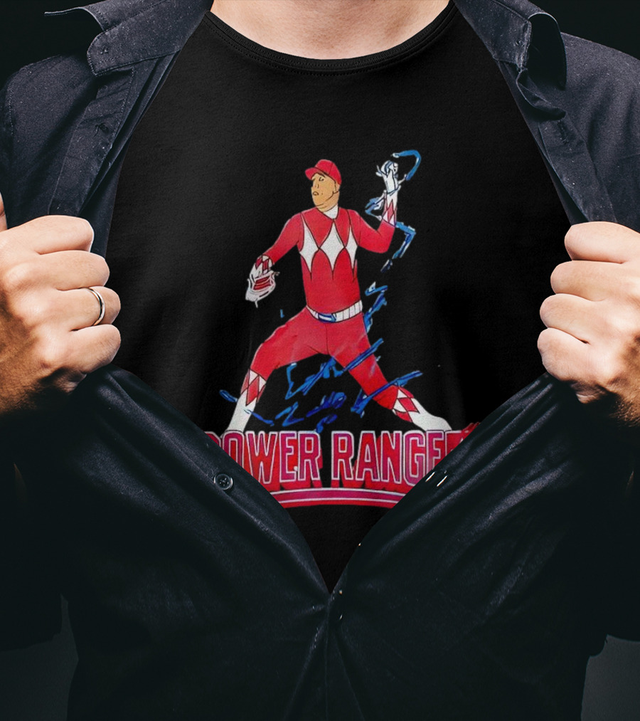 Ranger Suarez Phillies Baseball Power Ranger Red Action Uniform T-Shirt